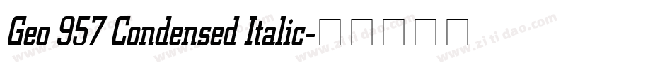 Geo 957 Condensed Italic字体转换